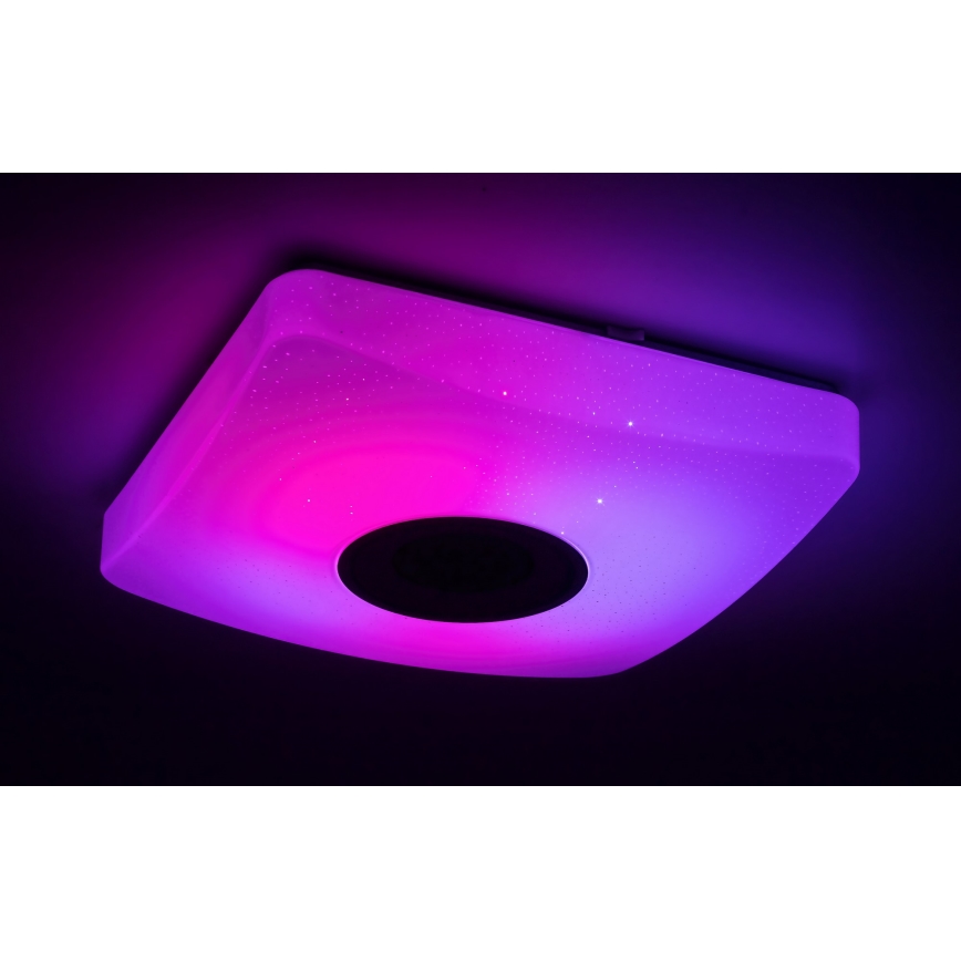 Rabalux - LED RGB Stmievateľné stropné svietidlo s reproduktorom LED/18W/230V 3000-6000K Bluetooth + diaľkové ovládanie