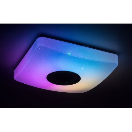 Rabalux - LED RGB Stmievateľné stropné svietidlo s reproduktorom LED/18W/230V 3000-6000K Bluetooth + diaľkové ovládanie