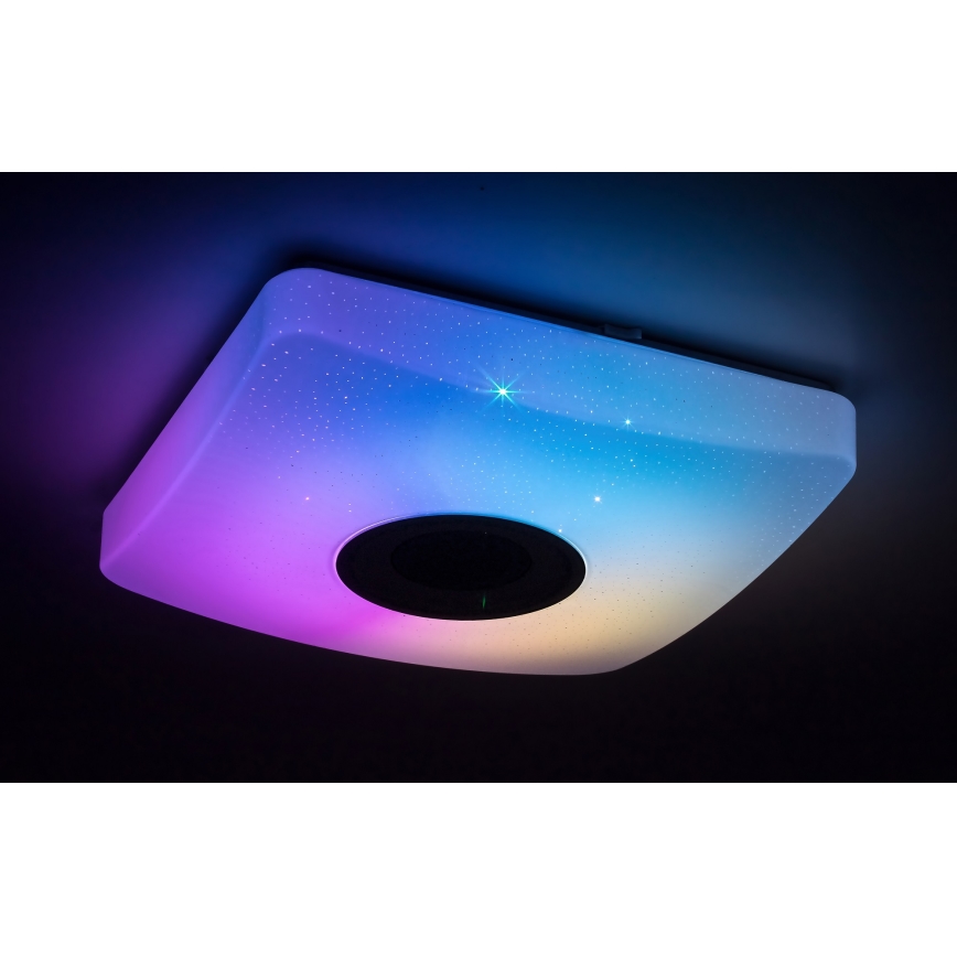Rabalux - LED RGB Stmievateľné stropné svietidlo s reproduktorom LED/18W/230V 3000-6000K Bluetooth + diaľkové ovládanie