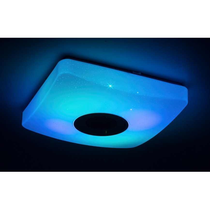 Rabalux - LED RGB Stmievateľné stropné svietidlo s reproduktorom LED/18W/230V 3000-6000K Bluetooth + diaľkové ovládanie
