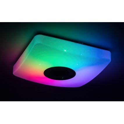 Rabalux - LED RGB Stmievateľné stropné svietidlo s reproduktorom LED/18W/230V 3000-6000K Bluetooth + diaľkové ovládanie