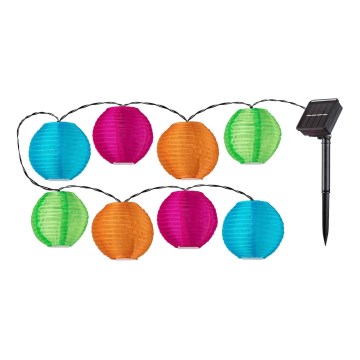 Rabalux - LED solárny reťazec 8xLED/0,48W/1,2V 4,3 m IP44 600 mAh