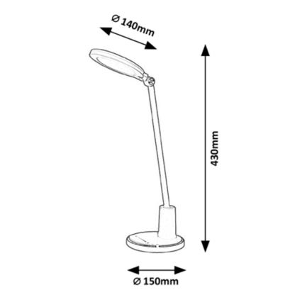 Rabalux - LED Stmievateľná dotyková stolná lampa LED/10W/230V 3000-6000K