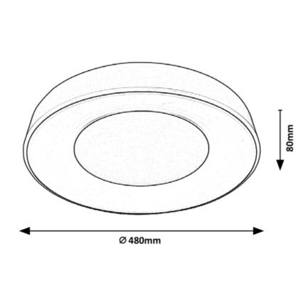 Rabalux - LED Stmievateľné stropné svietidlo LED/38W/230V 3000-6500K biela + diaľkové ovládanie