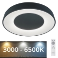 Rabalux - LED Stmievateľné stropné svietidlo LED/38W/230V čierna 3000-6500K + diaľkové ovládanie