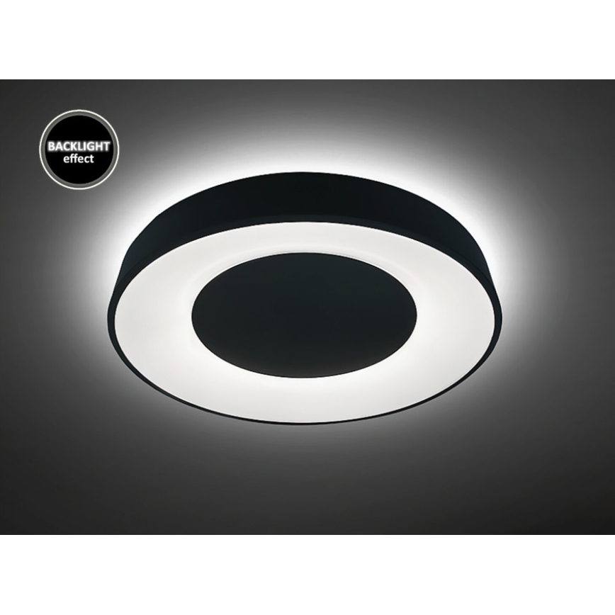 Rabalux - LED Stmievateľné stropné svietidlo LED/38W/230V čierna 3000-6500K + diaľkové ovládanie pr. 48 cm