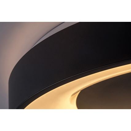 Rabalux - LED Stmievateľné stropné svietidlo LED/38W/230V čierna 3000-6500K + diaľkové ovládanie pr. 48 cm