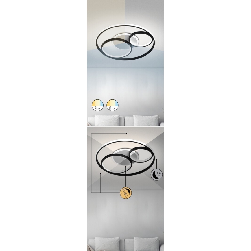 Rabalux - LED Stmievateľné stropné svietidlo LED/50W/230V 3000-6000K + diaľkové ovládanie