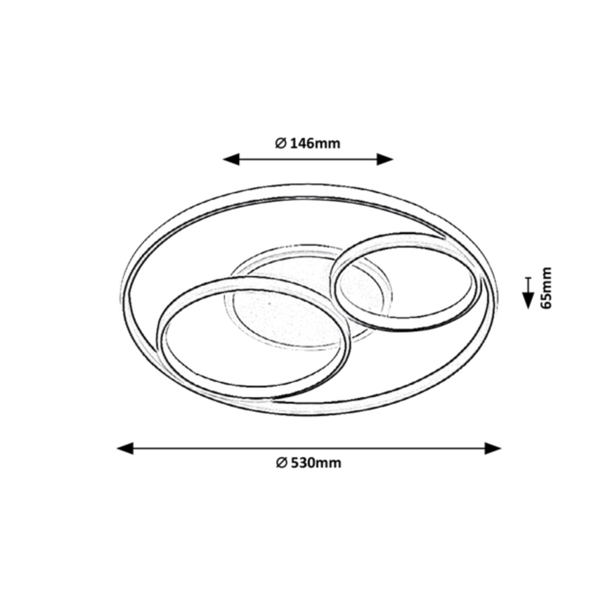 Rabalux - LED Stmievateľné stropné svietidlo LED/50W/230V 3000-6000K + diaľkové ovládanie