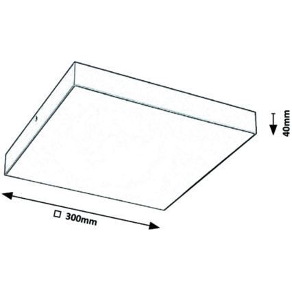 Rabalux - LED Stropné svietidlo LED/24W/230V 3000-6000K IP44 čierna