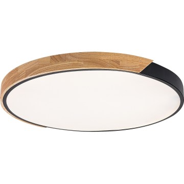 Rabalux - LED stropné svietidlo LED/42W/230V 3000/4000/6500K čierna/dub priemer 41 cm