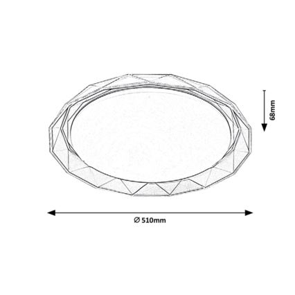Rabalux - LED Stropné svietidlo LED/48W/230V pr. 51 cm