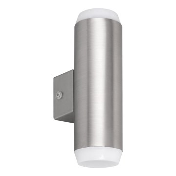 Rabalux - LED Vonkajšie nástenné svietidlo 2xLED/4W/230V saténový matný chróm IP44
