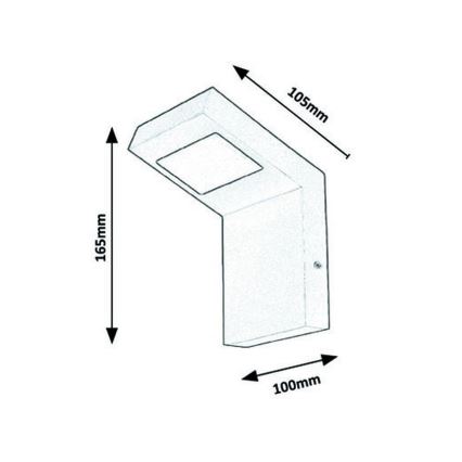 Rabalux - LED Vonkajšie nástenné svietidlo LED/9W/230V IP44