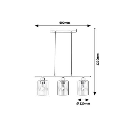Rabalux - Luster na lanku 3xE27/40W/230V