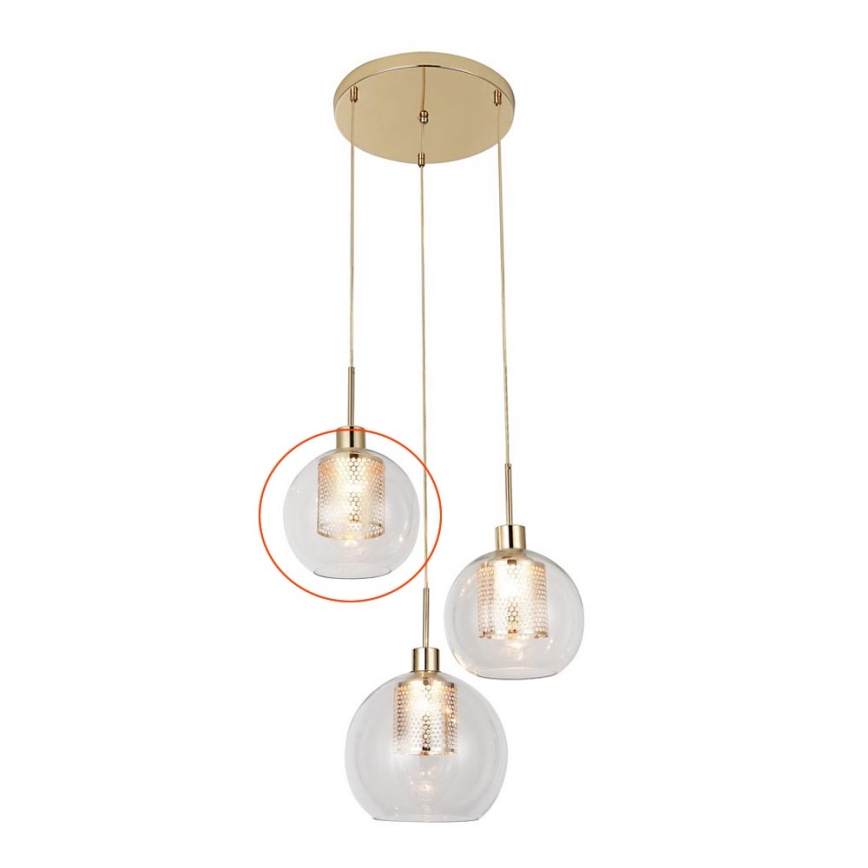 Rabalux - Náhradné tienidlo pr. 19 cm číra
