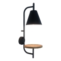 Rabalux - Nástenná lampa s poličkou 1xE27/15W/230V buk