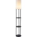 Rabalux - Stojacia lampa s policami 1xE27/40W/230V čierna