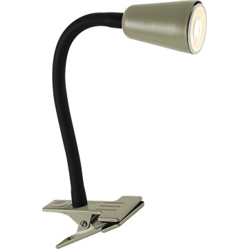 Rabalux - Stolná lampa s klipom 1xGU10/7W/230V khaki