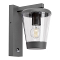 Rabalux - Vonkajšia nástenná lampa so senzorom pohybu 1xE27/40W/230V IP44
