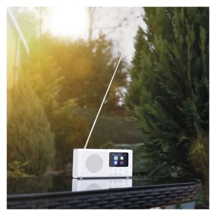 Rádio DAB DAB+ FM 3W/5V/4xAA biela