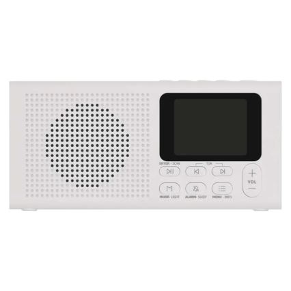 Rádio DAB DAB+ FM 3W/5V/4xAA biela