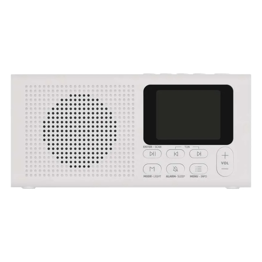 Rádio DAB DAB+ FM 3W/5V/4xAA biela