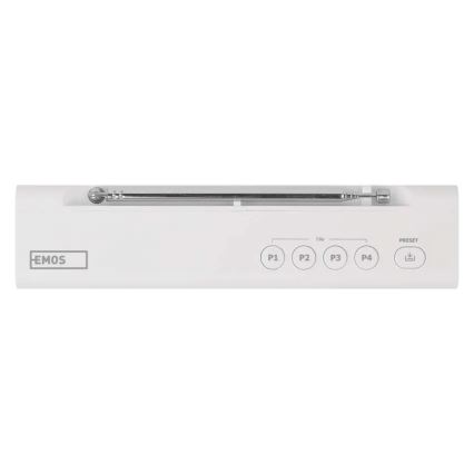 Rádio DAB DAB+ FM 3W/5V/4xAA biela