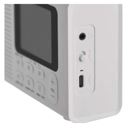Rádio DAB DAB+ FM 3W/5V/4xAA biela
