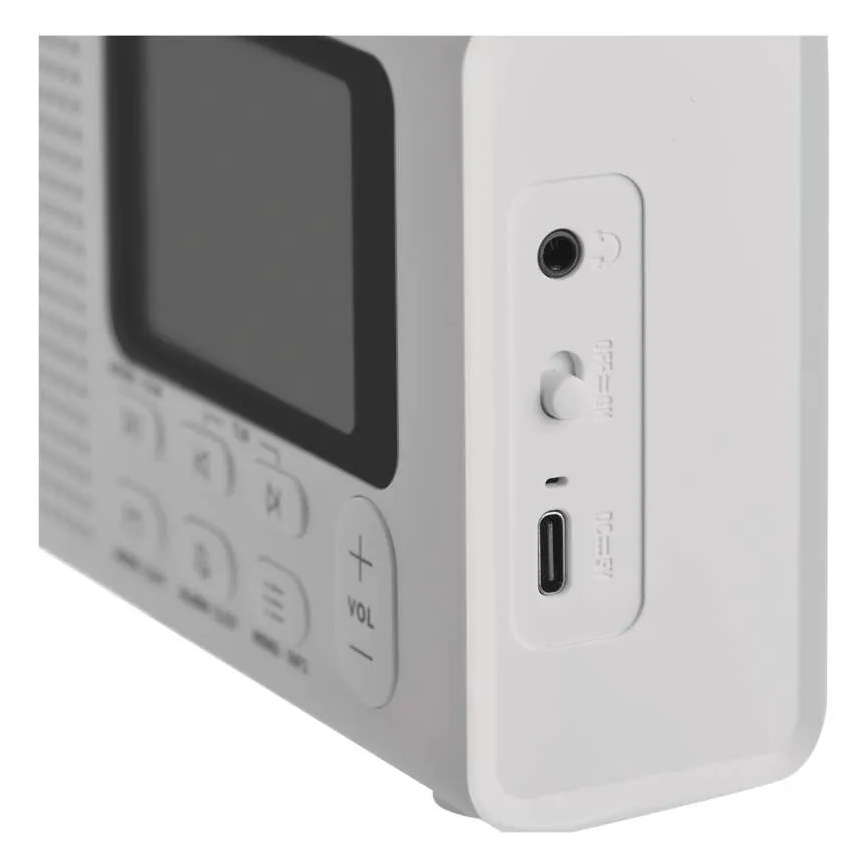 Rádio DAB DAB+ FM 3W/5V/4xAA biela