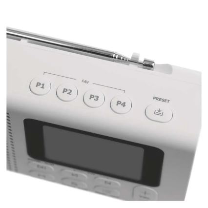 Rádio DAB DAB+ FM 3W/5V/4xAA biela