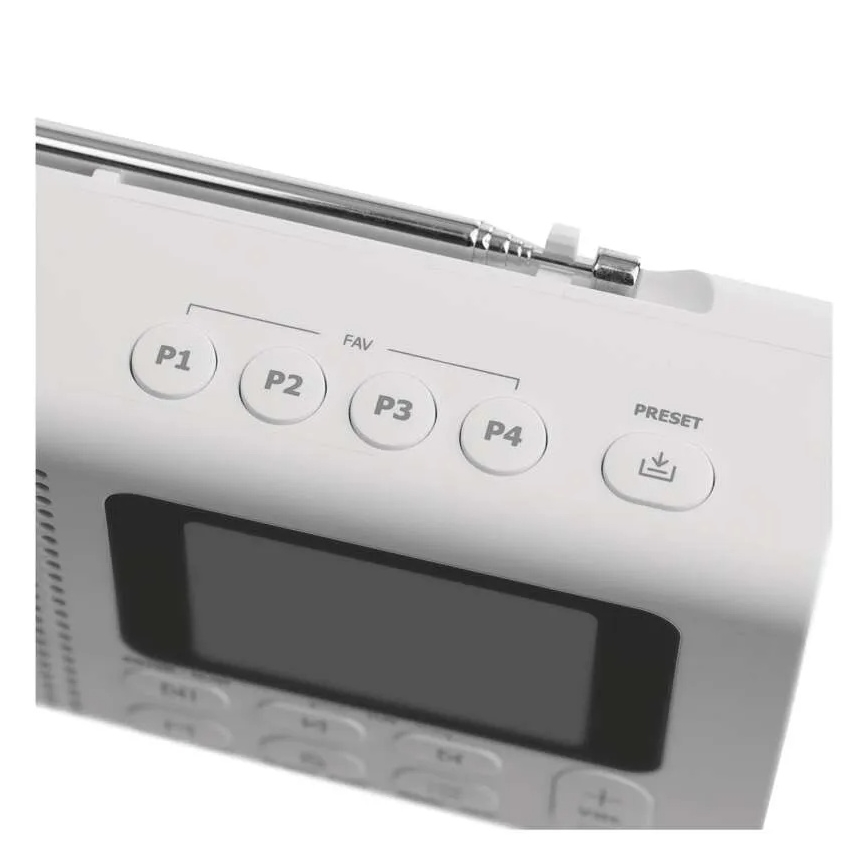 Rádio DAB DAB+ FM 3W/5V/4xAA biela
