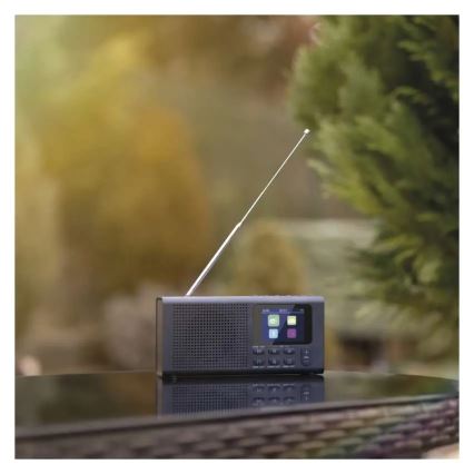 Rádio DAB DAB+ FM 3W/5V/4xAA čierna