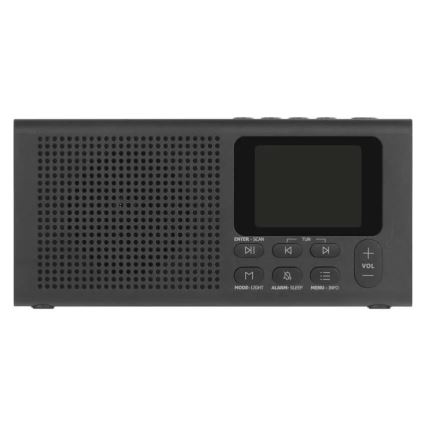 Rádio DAB DAB+ FM 3W/5V/4xAA čierna