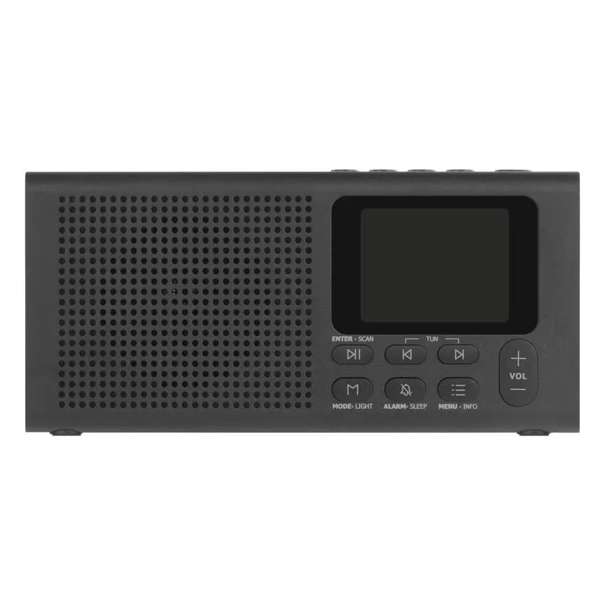 Rádio DAB DAB+ FM 3W/5V/4xAA čierna