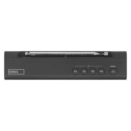 Rádio DAB DAB+ FM 3W/5V/4xAA čierna