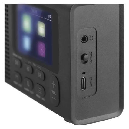 Rádio DAB DAB+ FM 3W/5V/4xAA čierna