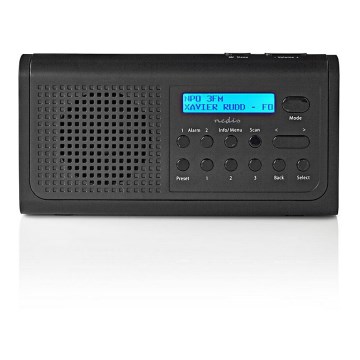 Rádio s hodinami a funkciou alarmu 3W/FM/DAB
