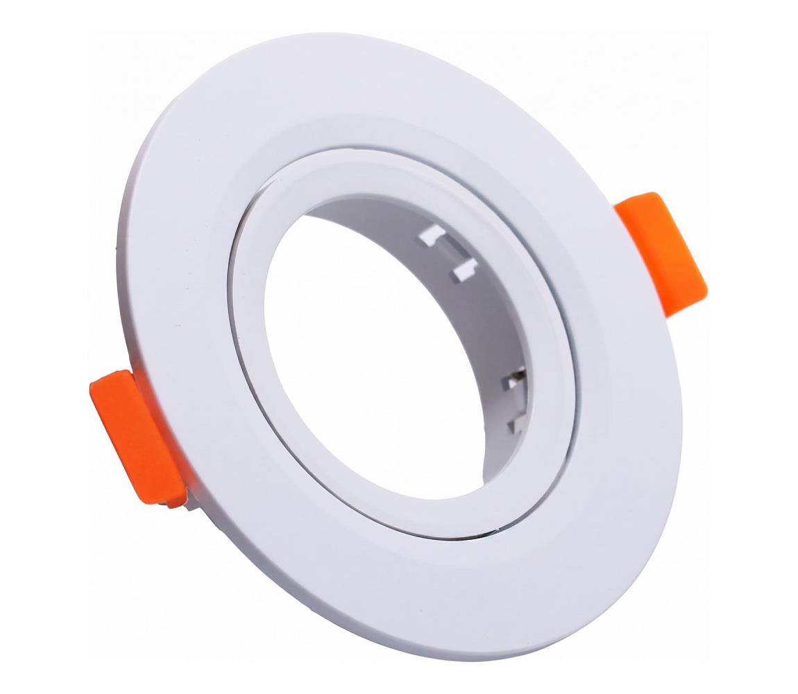 Rámček pre podhľadové svietidlo GU10, priemer 9 cm, biely SR005