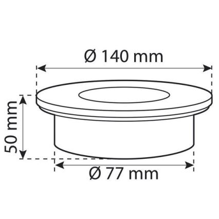 LED Solárne zápustné svietidlo so senzorom LED/0,12W/2xAAA IP67 nerez kruh