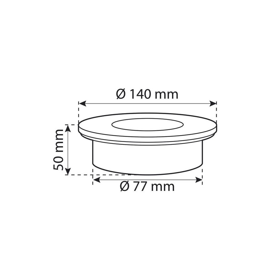 LED Solárne zápustné svietidlo so senzorom LED/0,12W/2xAAA IP67 nerez kruh