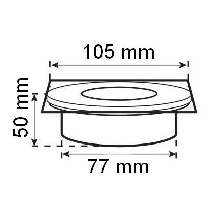 LED Solárne nájazdové svietidlo LED/0,12W/2xAAA IP67 nerez štvorec