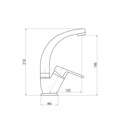 RAV Slezák CO106.0/2 - Drezová batéria COLORADO 21,8 cm lesklý chróm