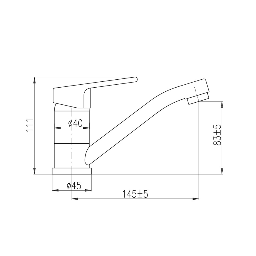 RAV Slezák CO115.0 - Umývadlová batéria COLORADO 11,1 cm lesklý chróm