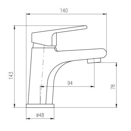 RAV Slezák CO126.0Z - Umývadlová batéria COLORADO 14,3 cm, lesklé zlaté prevedenie