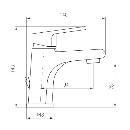 RAV Slezák CO127.0 - Umyvadlová batéria s výpusťou COLORADO 14,3 cm lesklý chróm