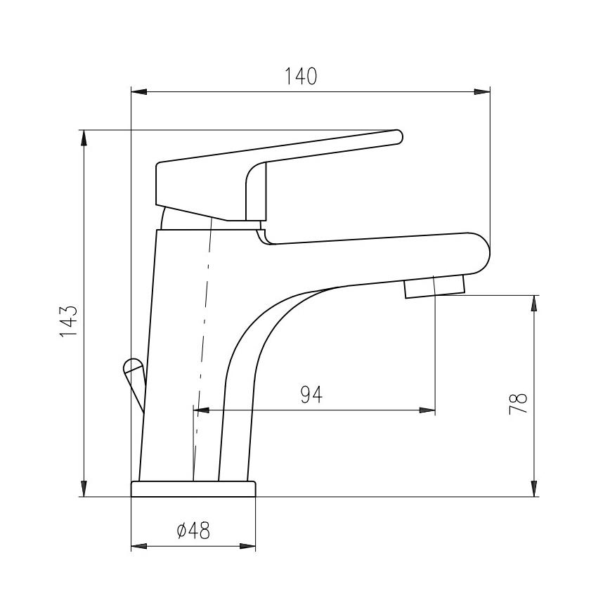 RAV Slezák CO127.0 - Umyvadlová batéria s výpusťou COLORADO 14,3 cm lesklý chróm
