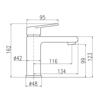RAV Slezák CO128.0CMATZ - Umyvadlová batéria COLORADO 16,2 cm čierna/zlatá
