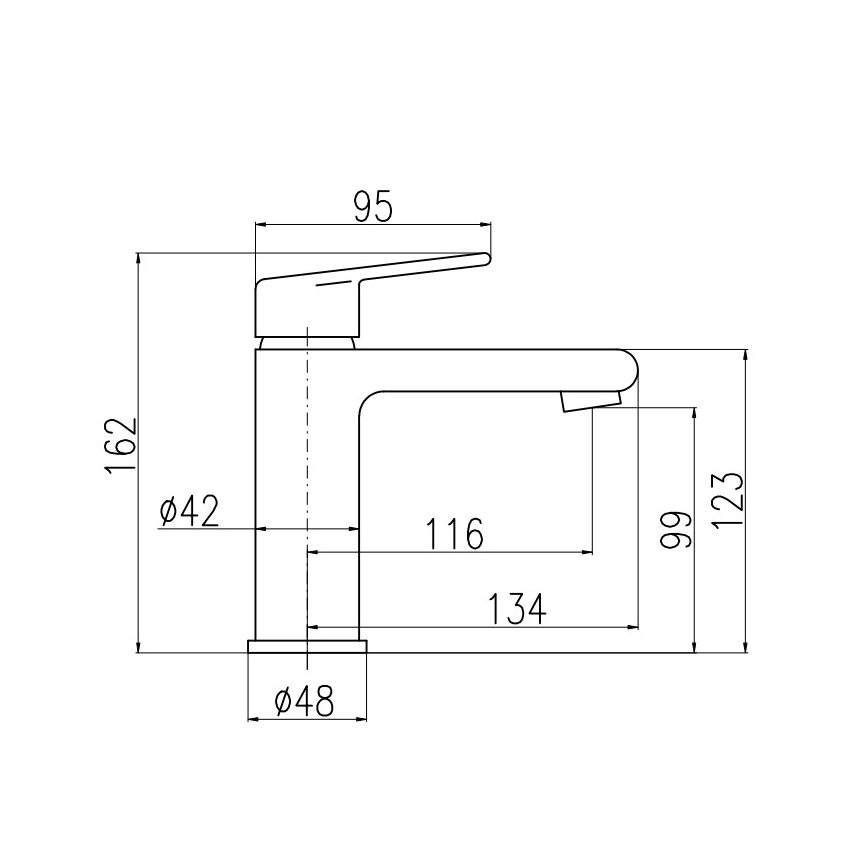 RAV Slezák CO129.0 - Umyvadlová batéria + vypúšťací ventil COLORADO 16,2 cm lesklý chróm
