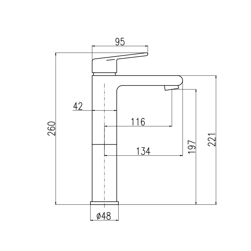 RAV Slezák CO130.0 - Umývadlová batéria COLORADO 26 cm lesklý chróm
